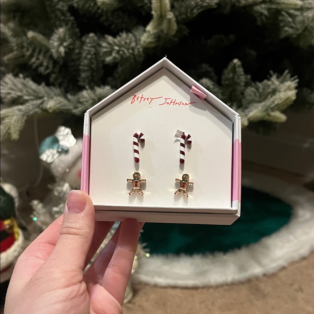 Betsey Johnson Christmas Earrings